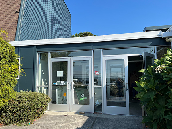 exterior entrance of new location